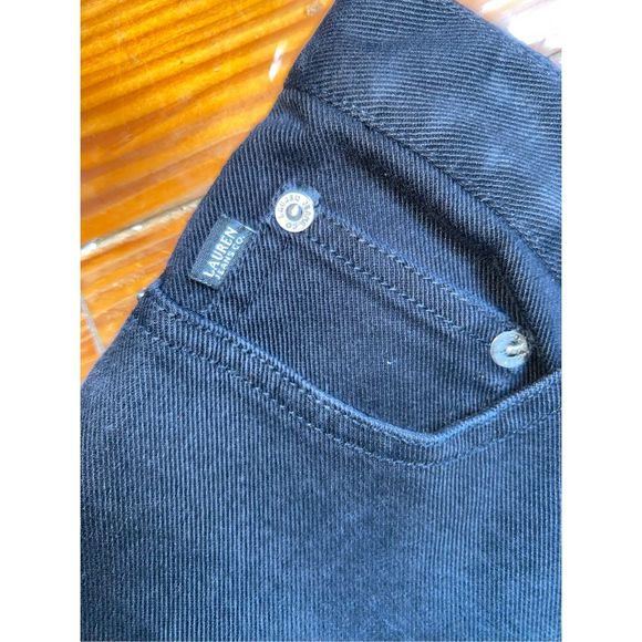 Lauren Ralph Lauren NWT Mid Rise Straight Stretch Jeans Black, Size 12, MP $115 - Picture 7 of 11